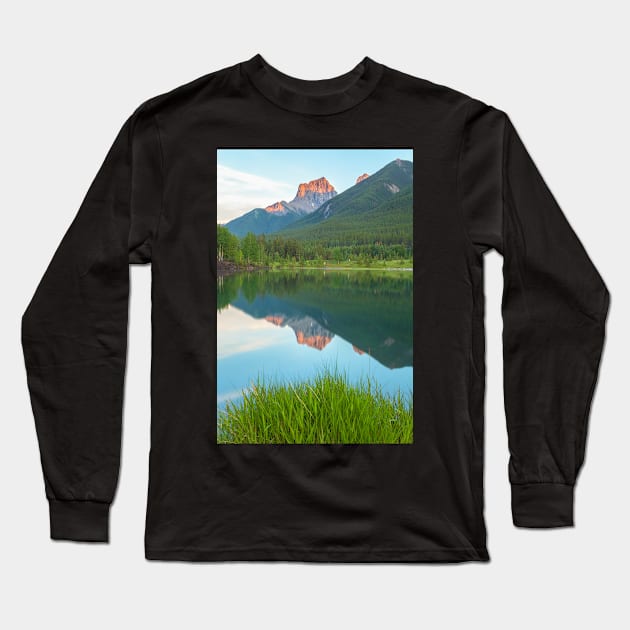 Three Sisters Reflections Long Sleeve T-Shirt by jvnimages